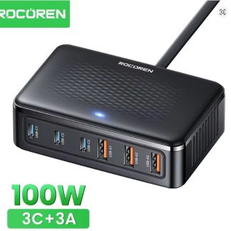Зарядний пристрій USB Rocoren 100 Вт GaN